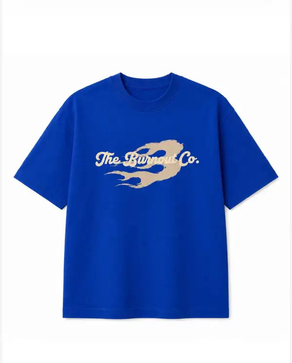 Cobalt Ember Oversized Graphic Tee